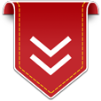 Stitched Down Arrow Icon